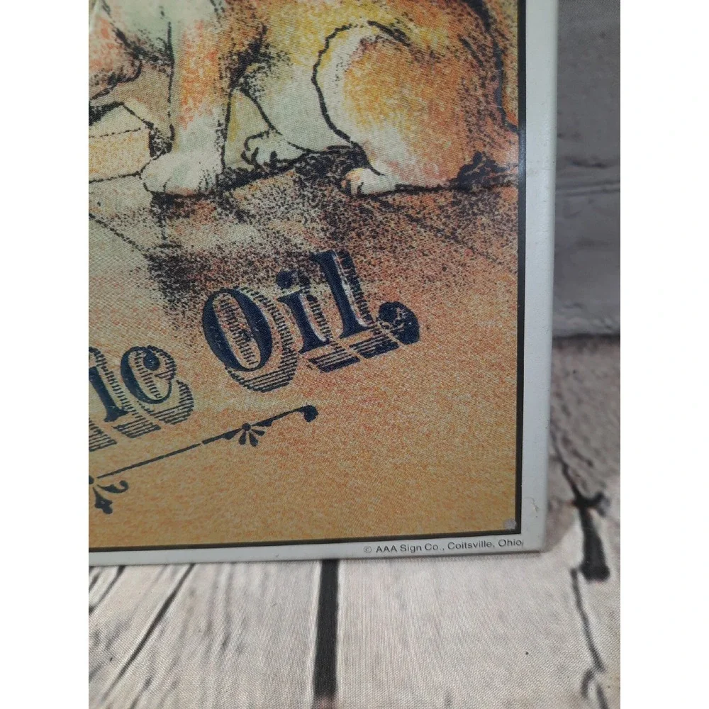 VTG Dr. Thomas'‎ Electric Oil Sign Repro — Slipping Dog Soap Warning Art READ